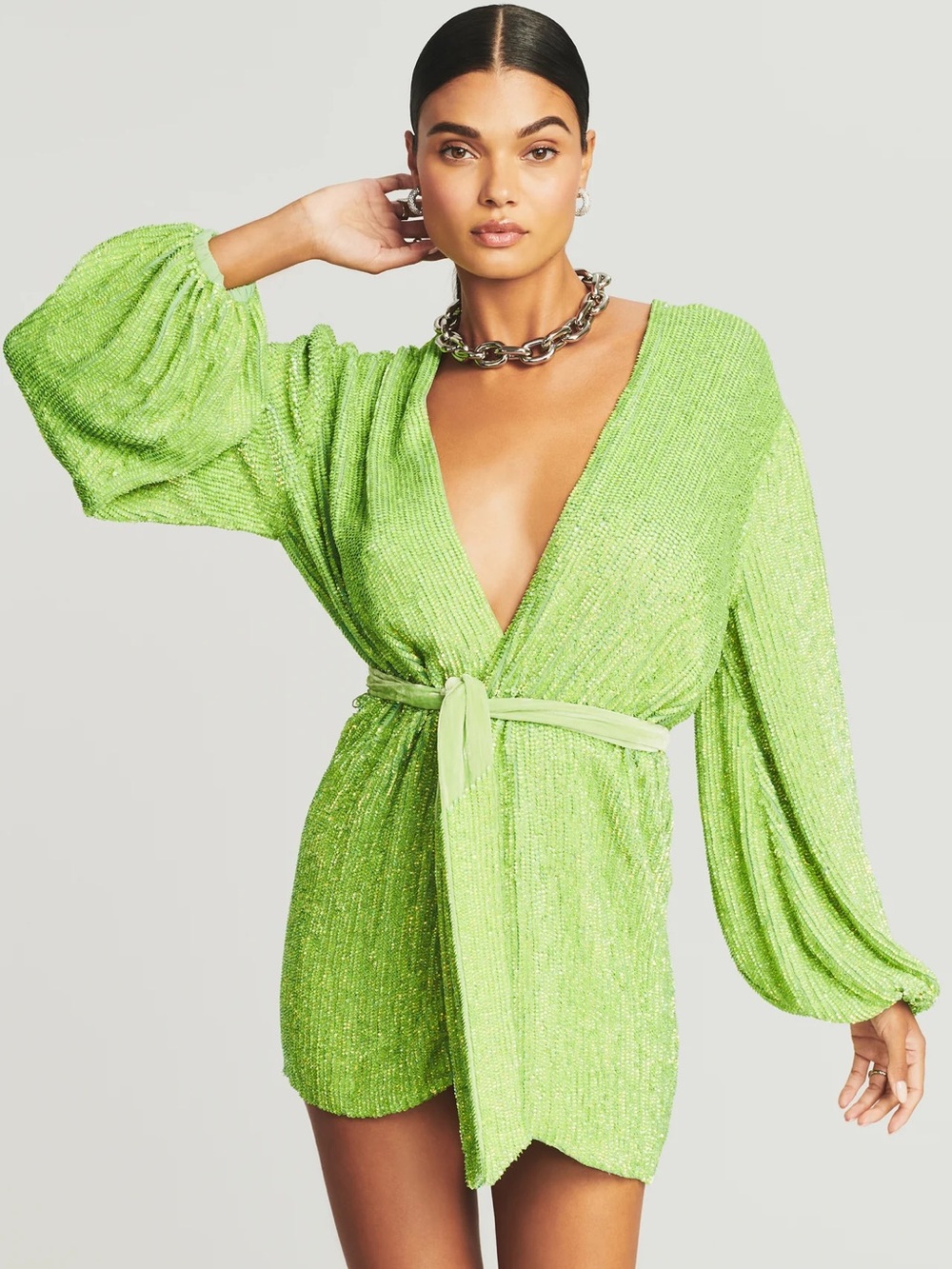 Retrofete Gabrielle dress in lime neon green NEW WITH TAGS NWT